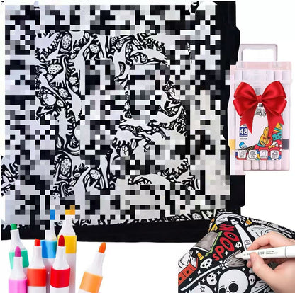DIY Coloring Blanket/ Kleur-je-eigen Deken