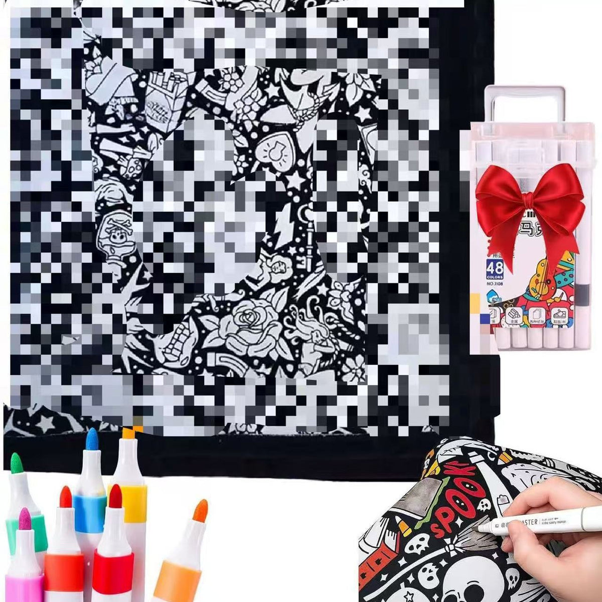 DIY Coloring Blanket/ Kleur-je-eigen Deken
