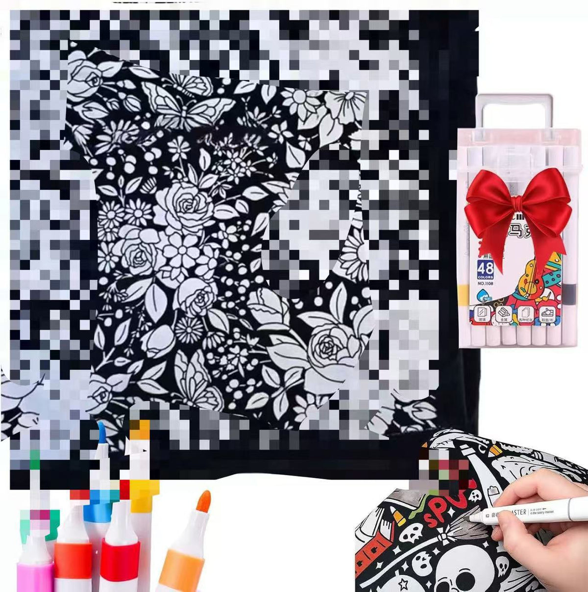 DIY Coloring Blanket/ Kleur-je-eigen Deken
