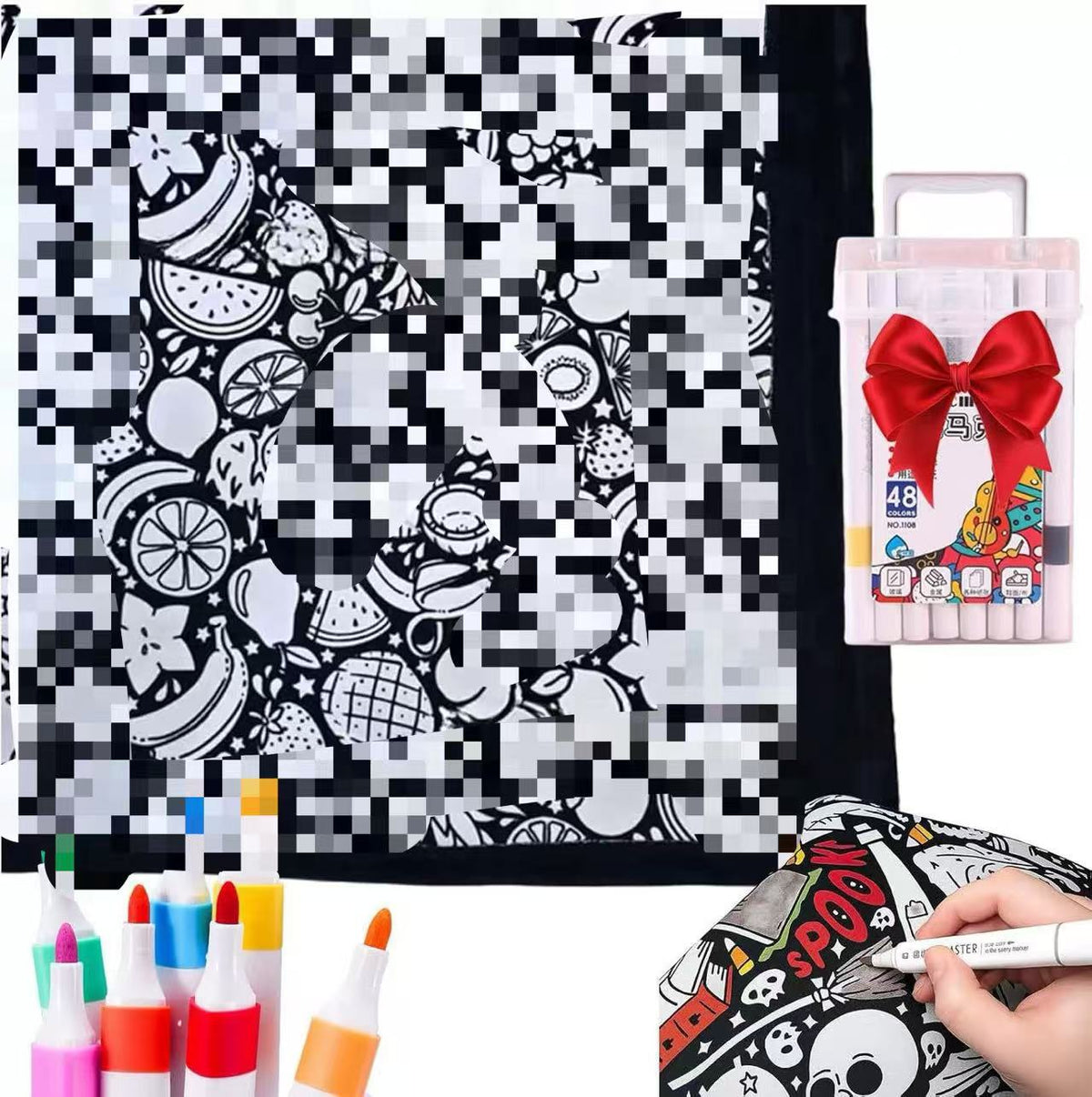 DIY Coloring Blanket/ Kleur-je-eigen Deken