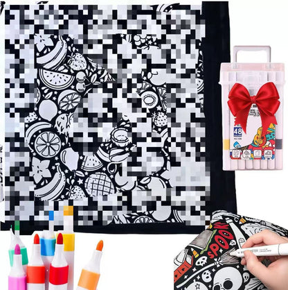 DIY Coloring Blanket/ Kleur-je-eigen Deken