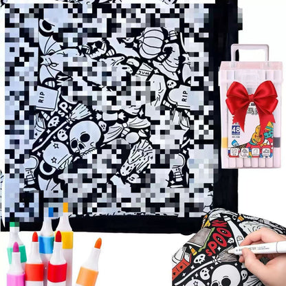 DIY Coloring Blanket/ Kleur-je-eigen Deken