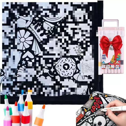 DIY Coloring Blanket/ Kleur-je-eigen Deken