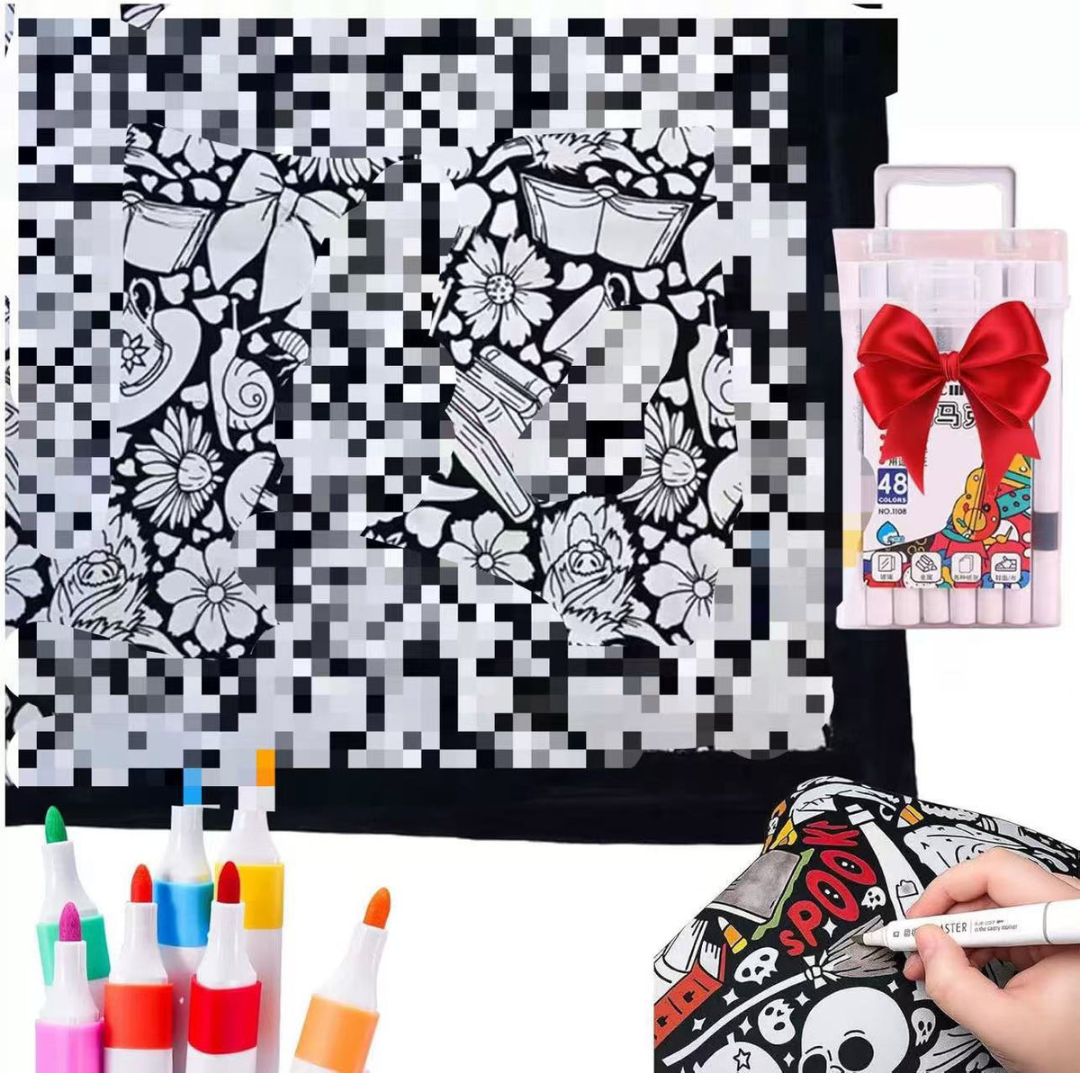 DIY Coloring Blanket/ Kleur-je-eigen Deken