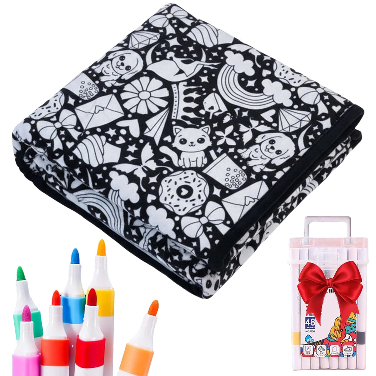 DIY Coloring Blanket/ Kleur-je-eigen Deken