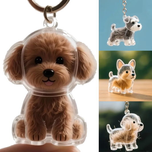 Pet Hair Keychain/ Huisdierhaar Sleutelhanger i