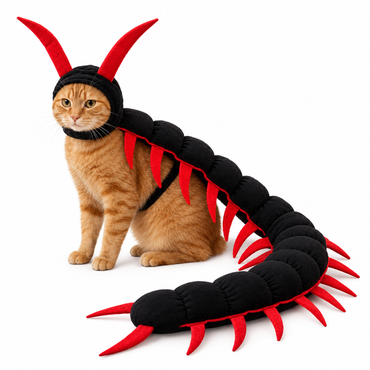 Fluffy Halloween Centipede Cat Costume/ Fluffy Halloween Duizendpoot Kattenkostuum