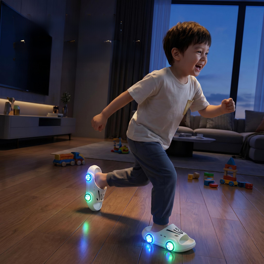 Light-Up Car Slippers for Kids/ Lichtgevende Kinderpantoffels