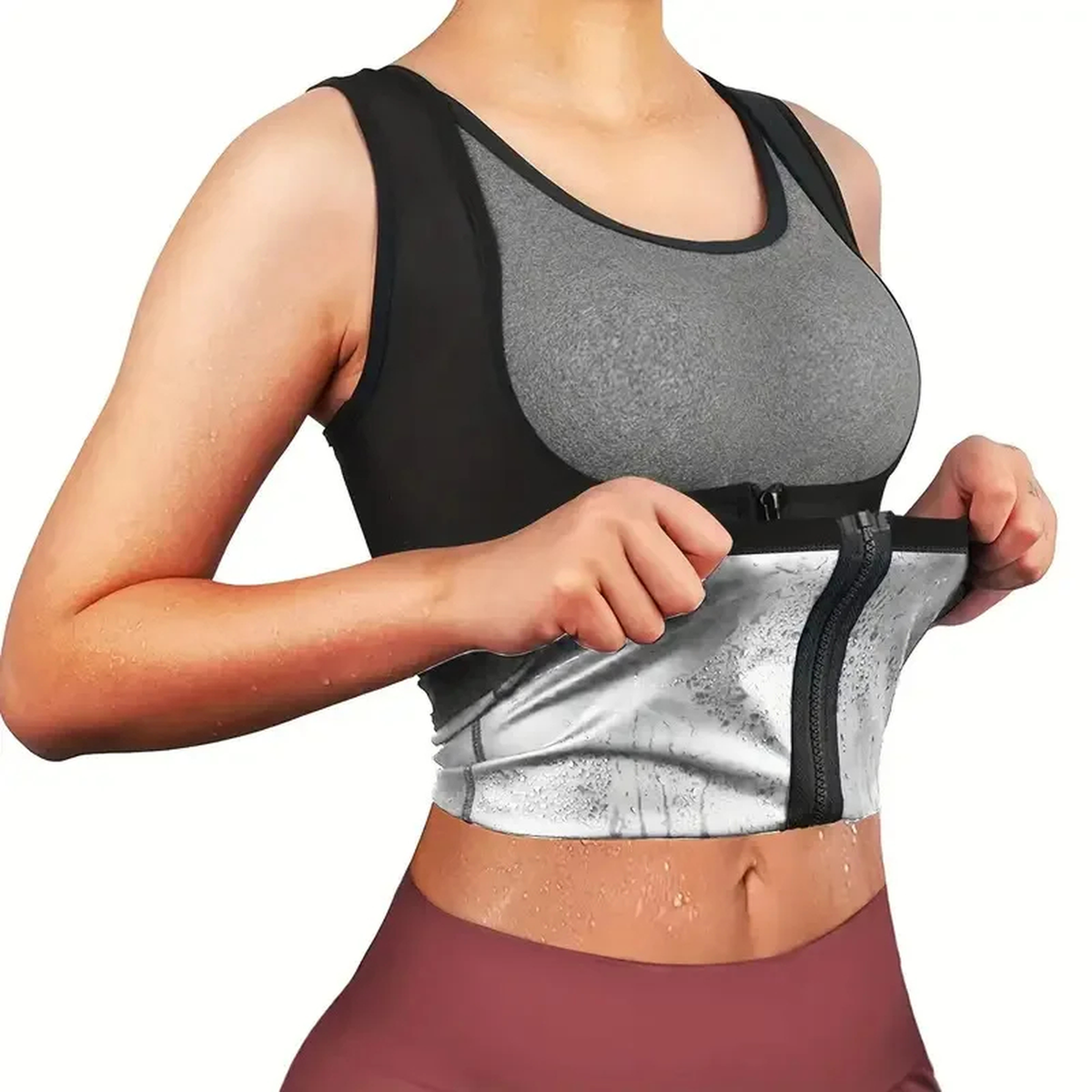 Zippered Heat-Trapping Sports Vest/Sportvest met Rits