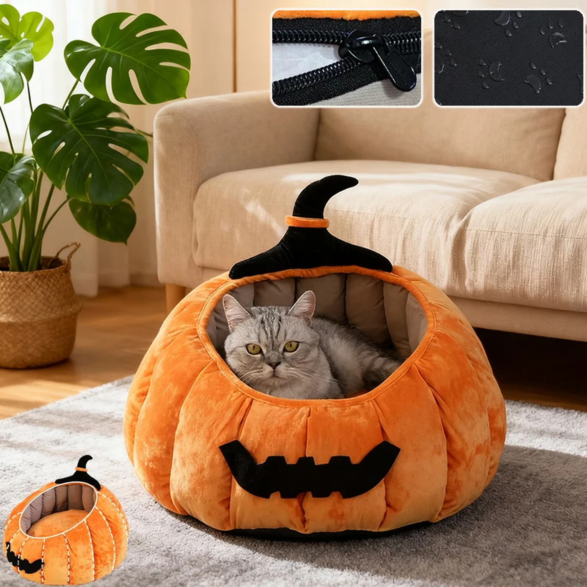 Pumpkin Cat Bed/Pompoen Kattenmand
