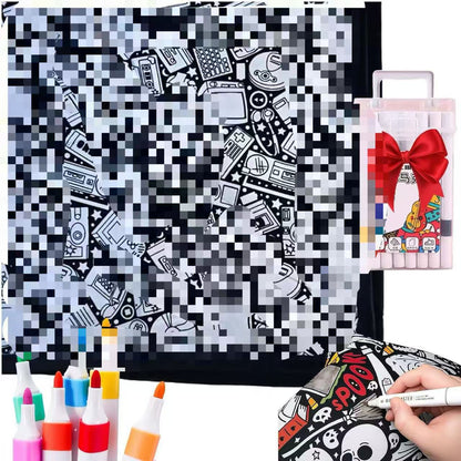 DIY Coloring Blanket/ Kleur-je-eigen Deken