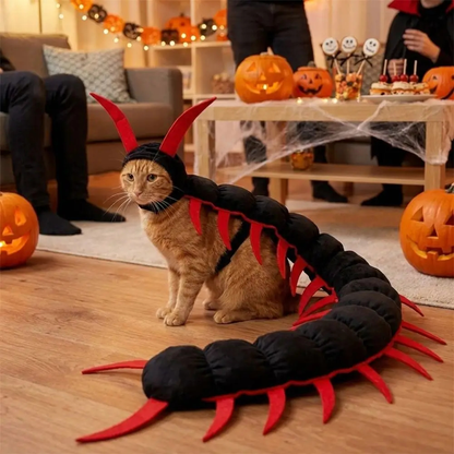 Fluffy Halloween Centipede Cat Costume/ Fluffy Halloween Duizendpoot Kattenkostuum