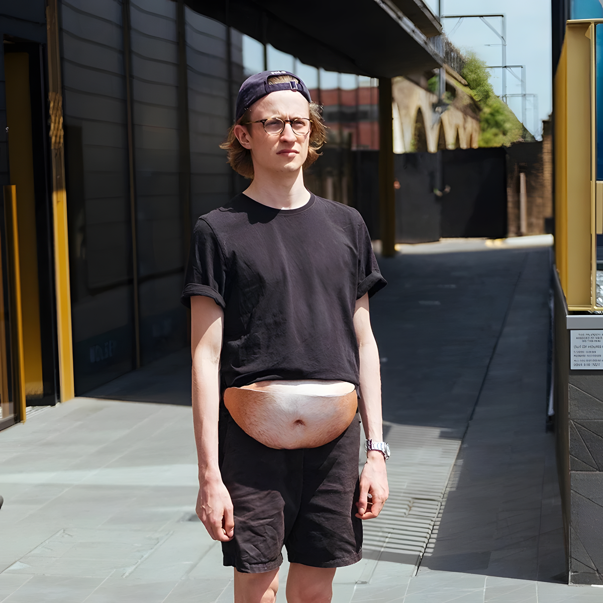 Funny Belly Waist Bag/Grappige Buik Heuptas