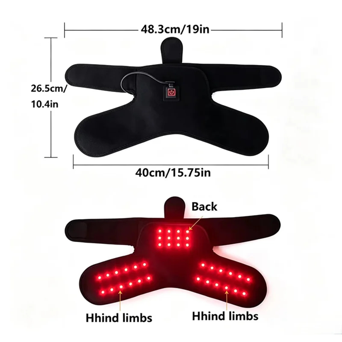 Wearable Red Light Therapy for Pets/Draagbare Roodlichttherapie Wrap voor Huisdieren