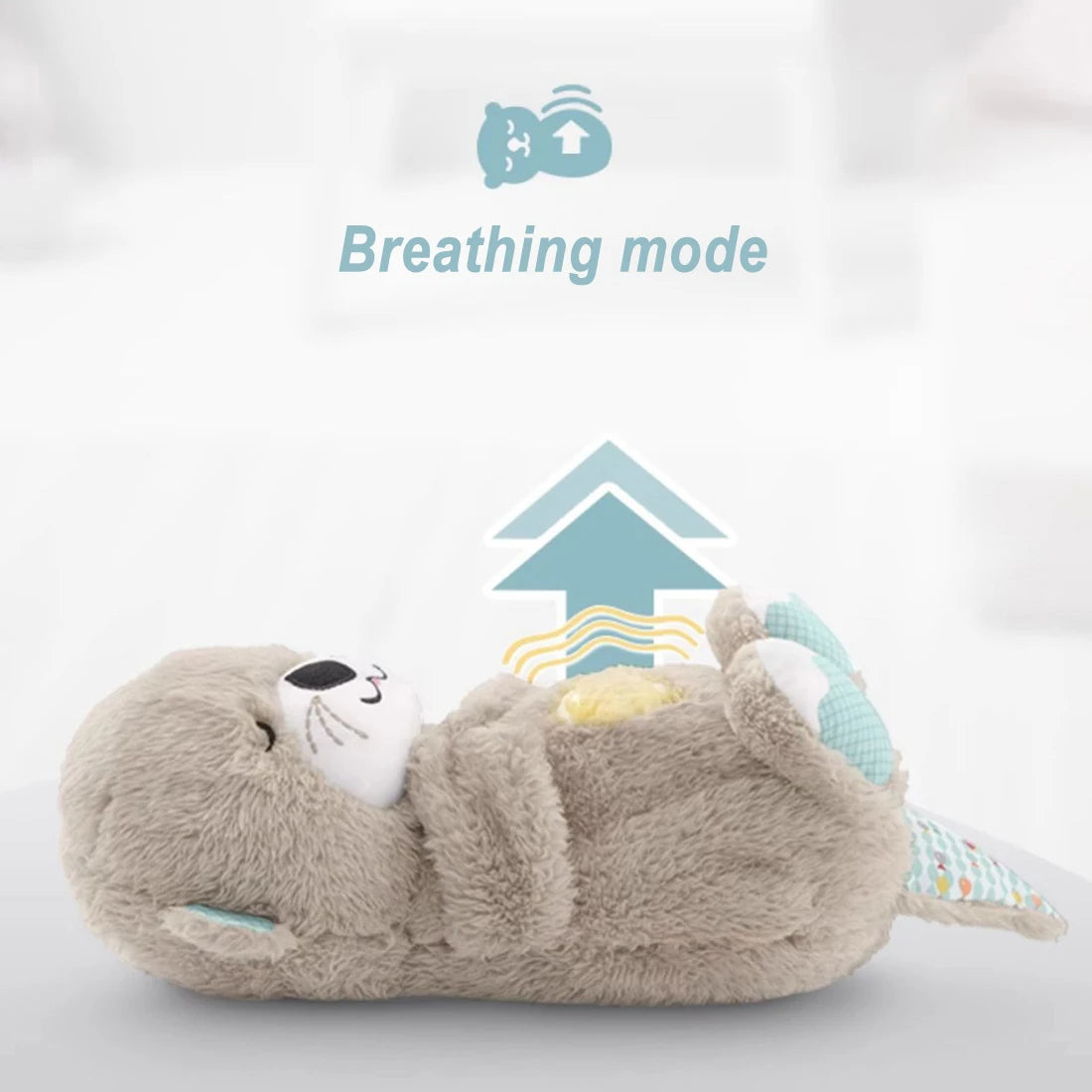 Breathing Otter Baby Stuffed Plush Toy/ Ademhalende baby otter