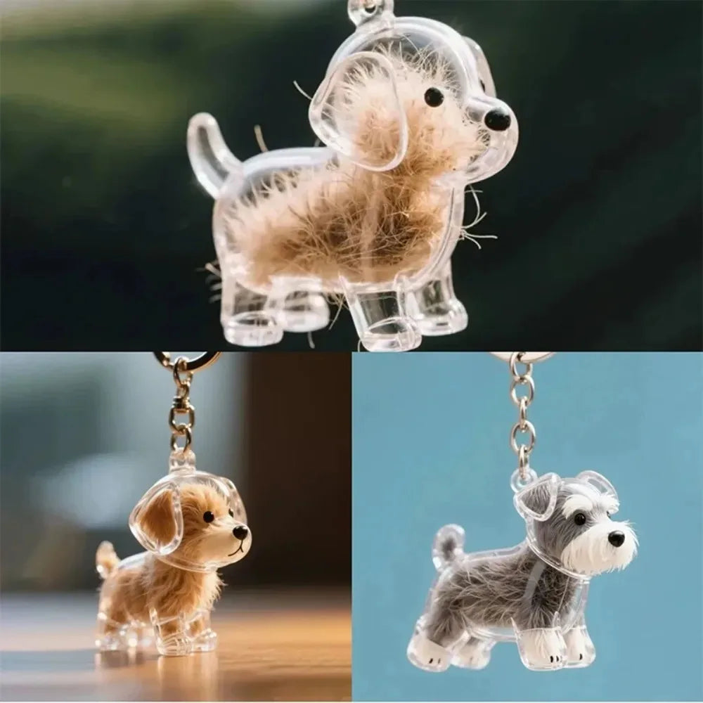 Pet Hair Keychain/ Huisdierhaar Sleutelhanger i