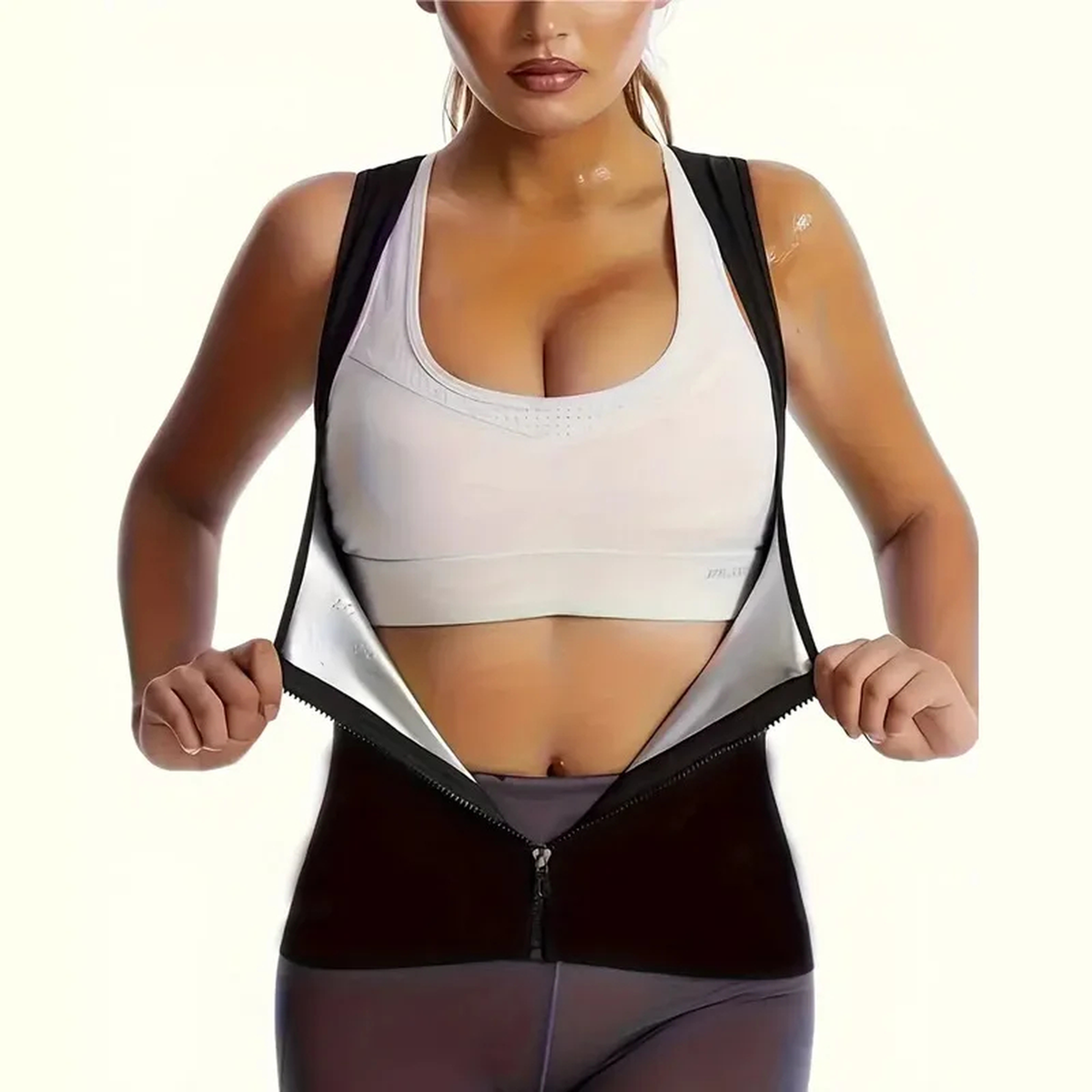 Zippered Heat-Trapping Sports Vest/Sportvest met Rits