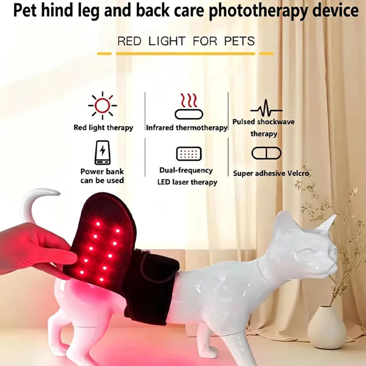 Wearable Red Light Therapy for Pets/Draagbare Roodlichttherapie Wrap voor Huisdieren
