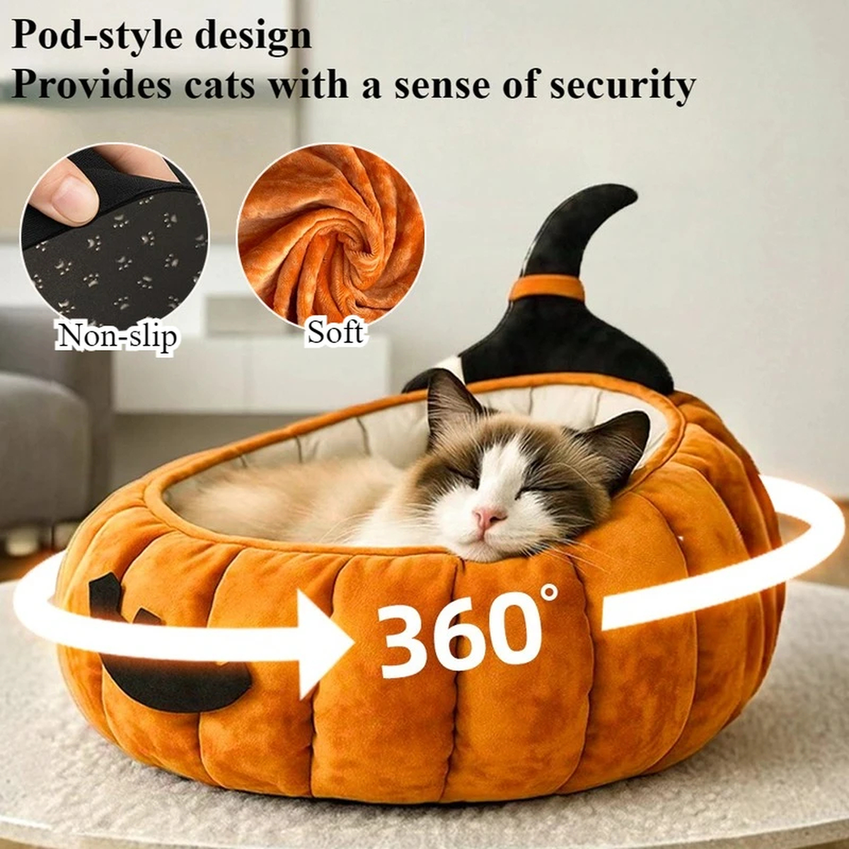 Pumpkin Cat Bed/Pompoen Kattenmand