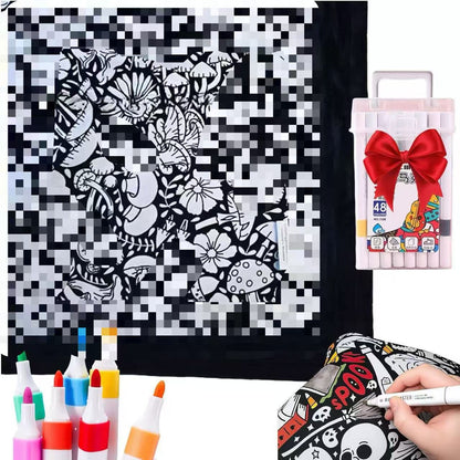 DIY Coloring Blanket/ Kleur-je-eigen Deken
