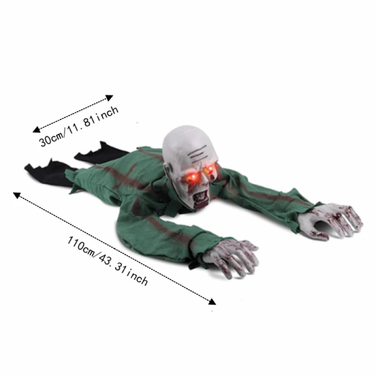 Crawling Zombie for Halloween/Bewegende Kruipende Zombie
