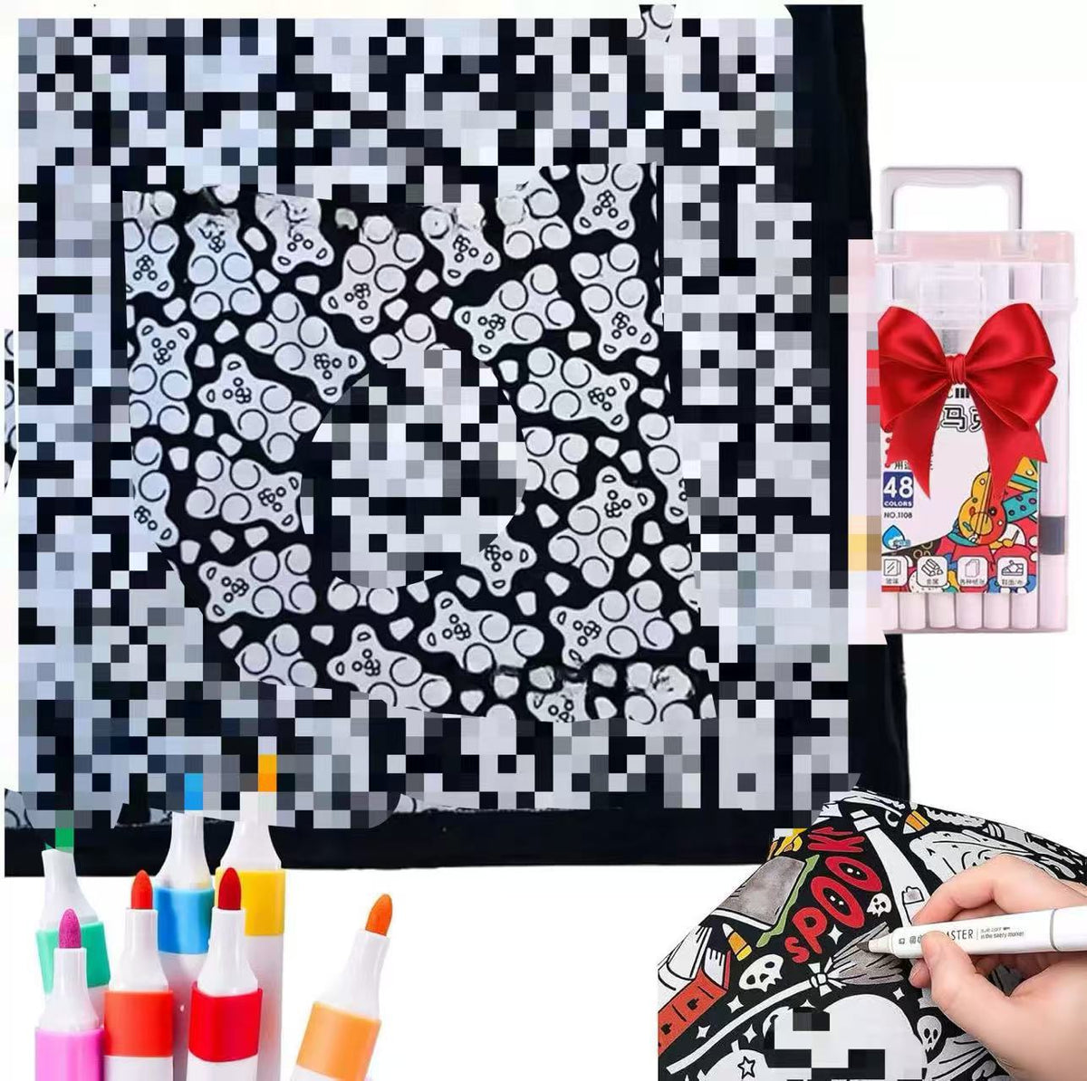 DIY Coloring Blanket/ Kleur-je-eigen Deken
