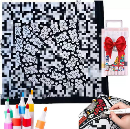 DIY Coloring Blanket/ Kleur-je-eigen Deken