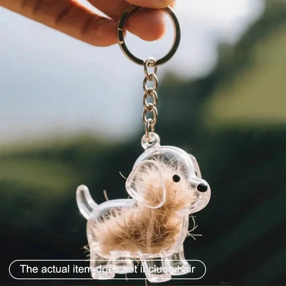 Pet Hair Keychain/ Huisdierhaar Sleutelhanger i