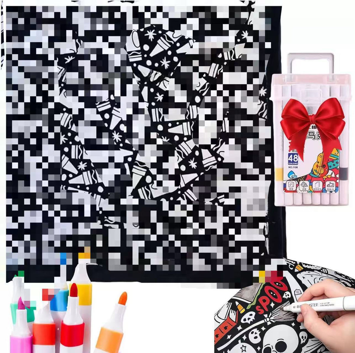 DIY Coloring Blanket/ Kleur-je-eigen Deken