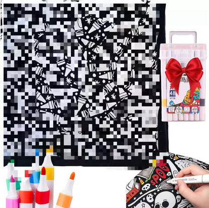 DIY Coloring Blanket/ Kleur-je-eigen Deken